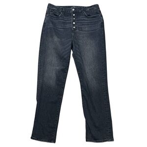 Paige Stella Womens Jeans Black Straight Basic Casual Denim Pants Size 32